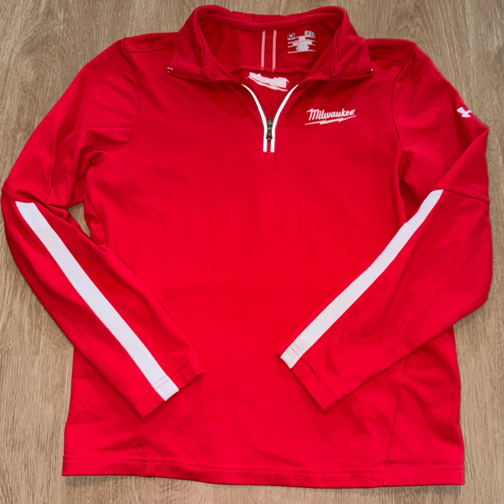 Milwaukee Tools Under Armour Red Quarter-Zip Pullover